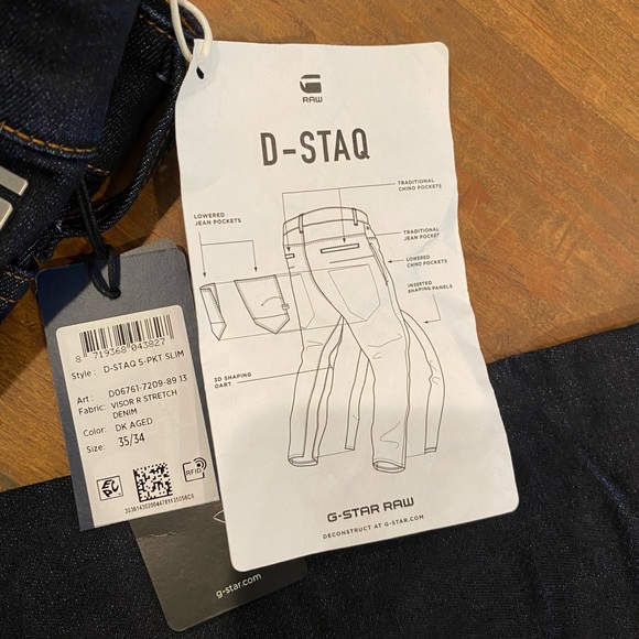 G-Star Raw Men's D-Staq 5 Pocket Slim Jeans - Picture 6 of 6